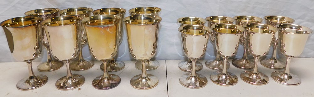 Lot of Silverplated Goblets (1 of 3)