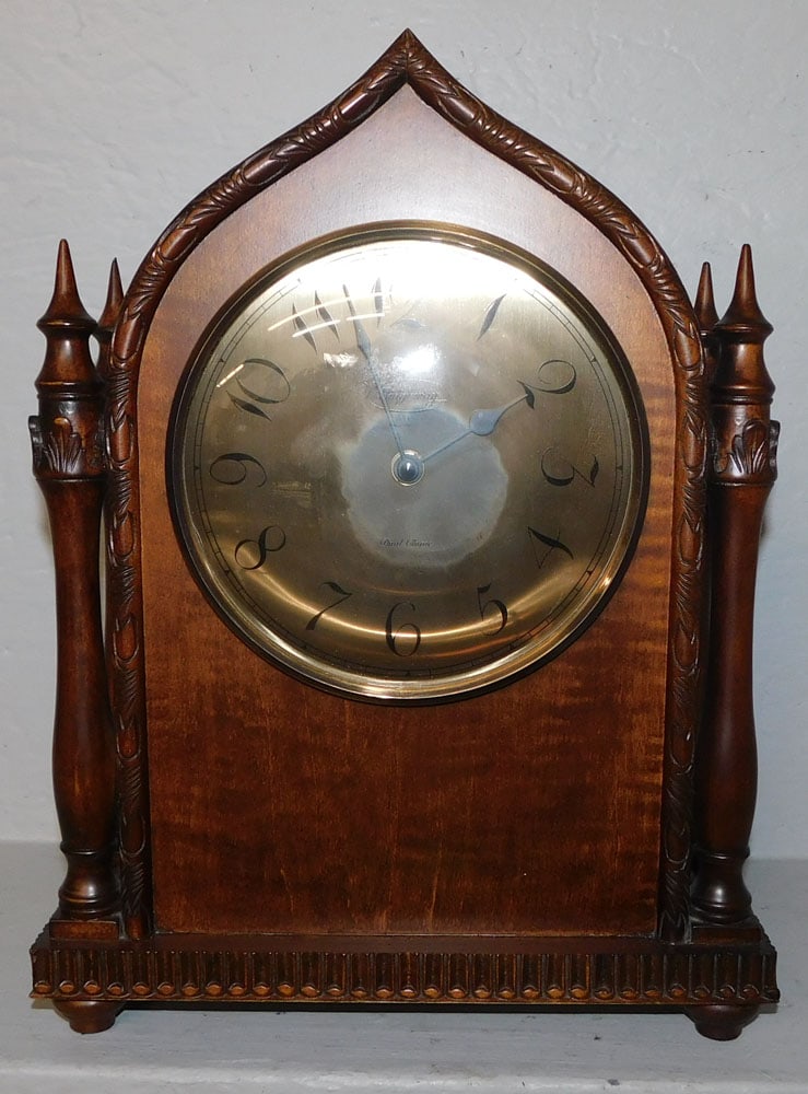 Carved Cherry Shelf Clock by Ridgeway (1 of 5)