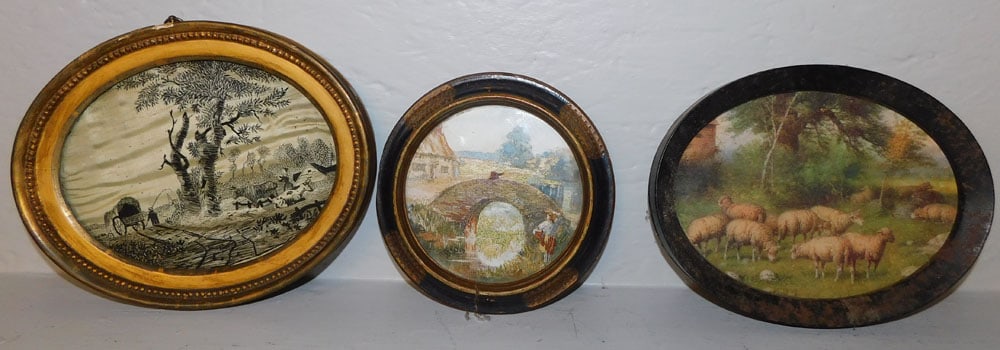 2 Miniature Framed Embroideries & Miniature Framed Print (1 of 6)