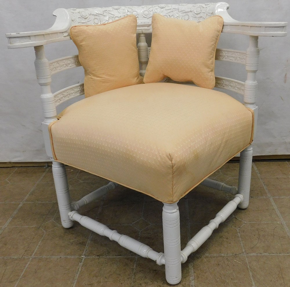 painted antique victorian corner chair (1 of 5)