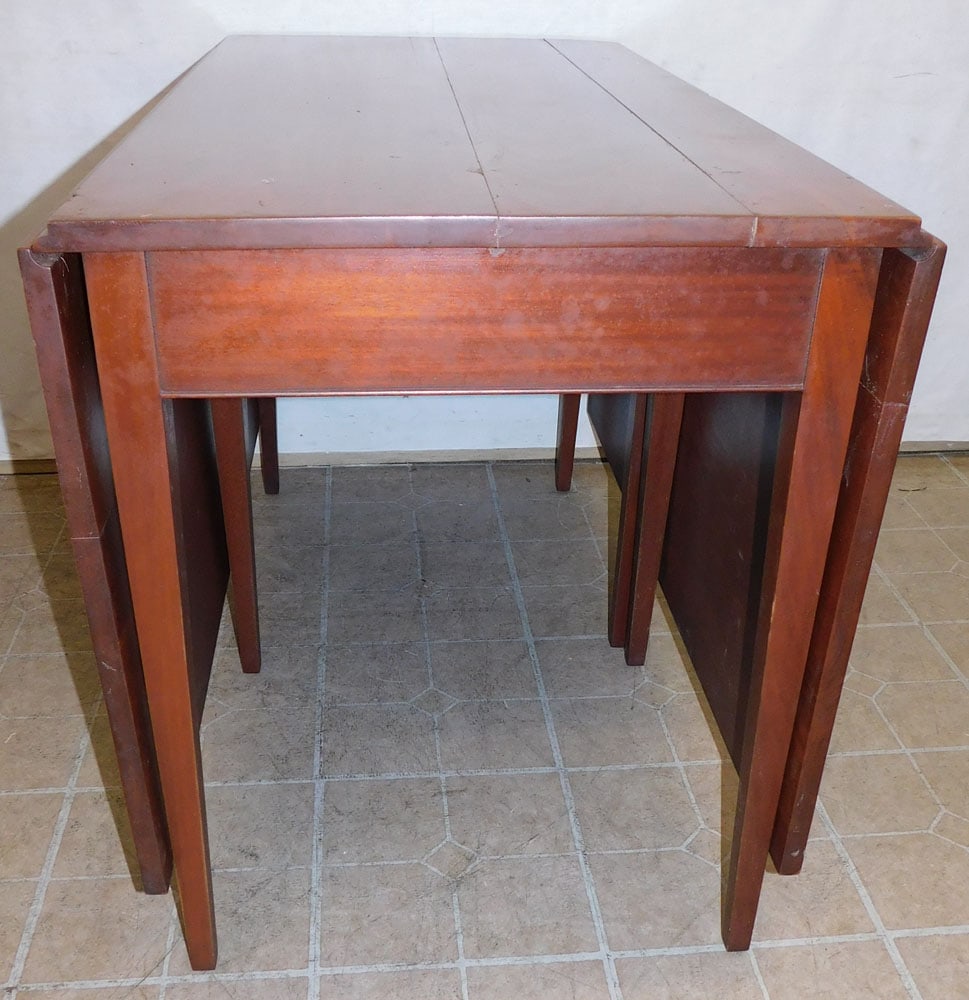 walnut bench made drop leaf dining table (1 of 4)