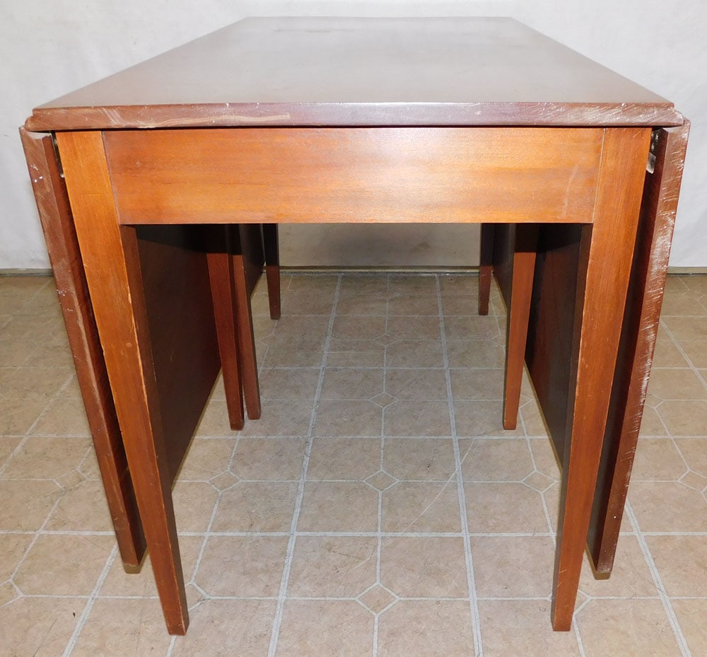 mahogany bench made drop leaf dining table (1 of 4)