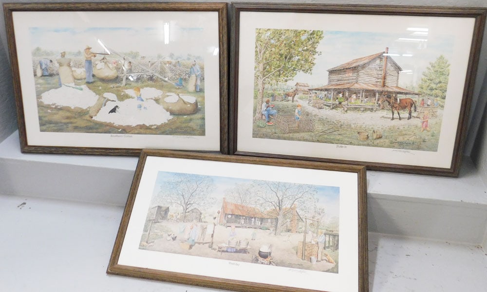 3 framed prints pencil signed (1 of 5)