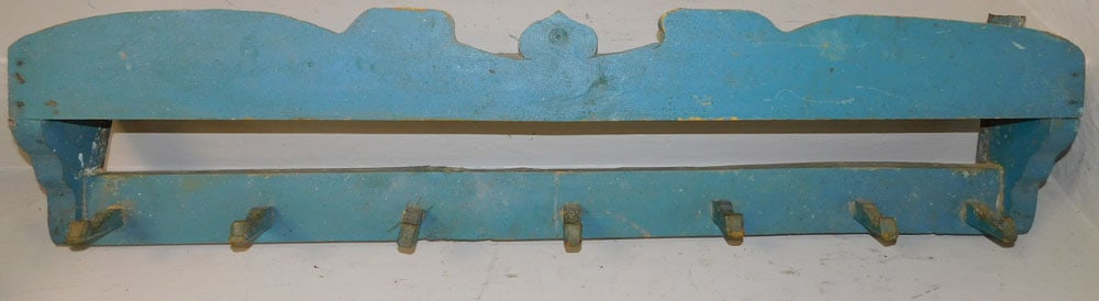 antique painted wood coat rack (1 of 4)