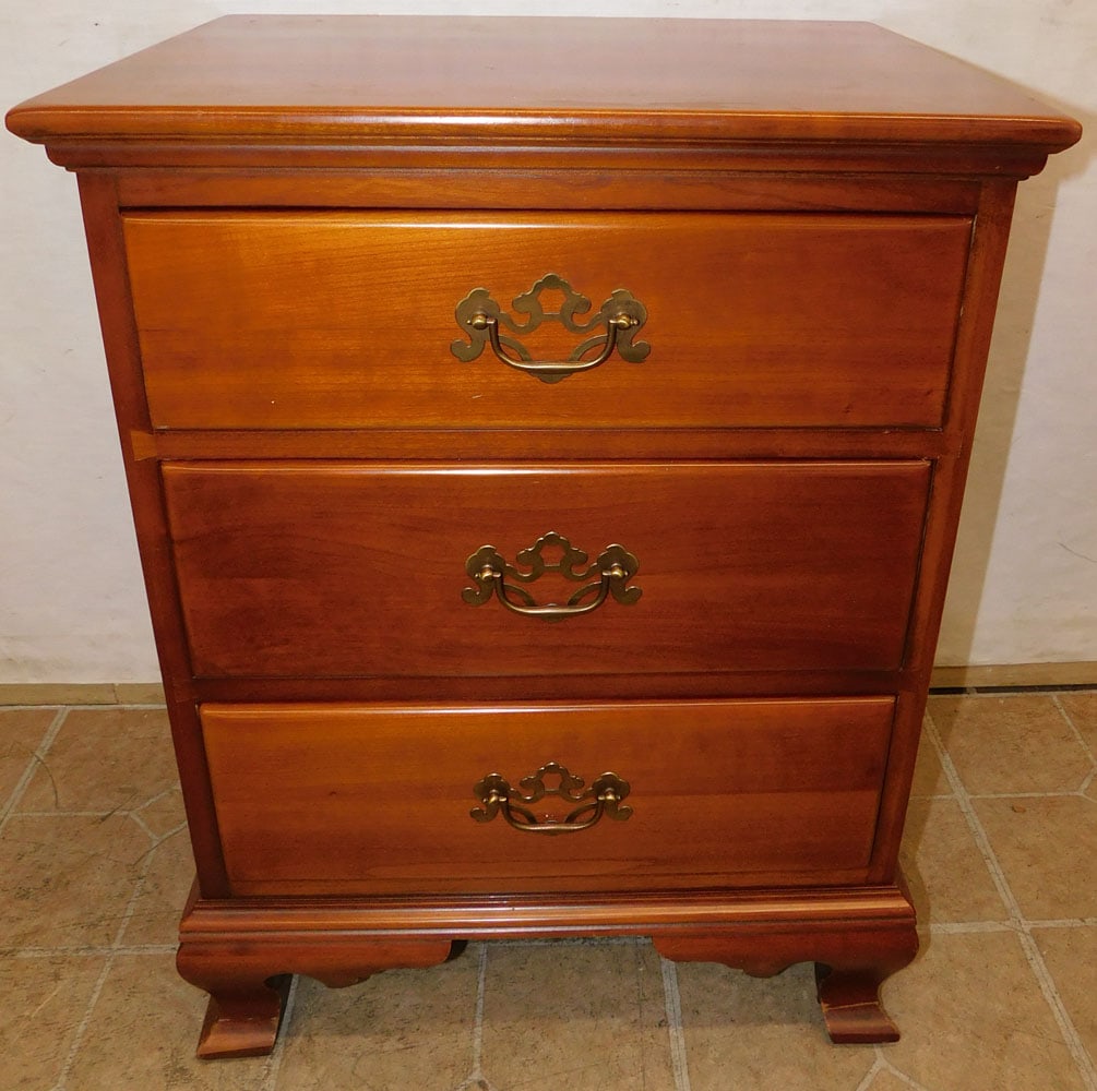cherry 3 drawer night stand by continental (1 of 6)