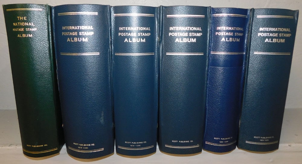 6 International Stamp Albums with Some Stamps (1 of 11)