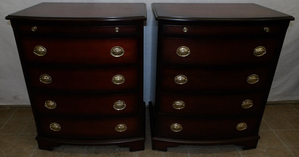 Pair of Cherry 4 Drawer Night Stands with Slides by Bombay (1 of 5)