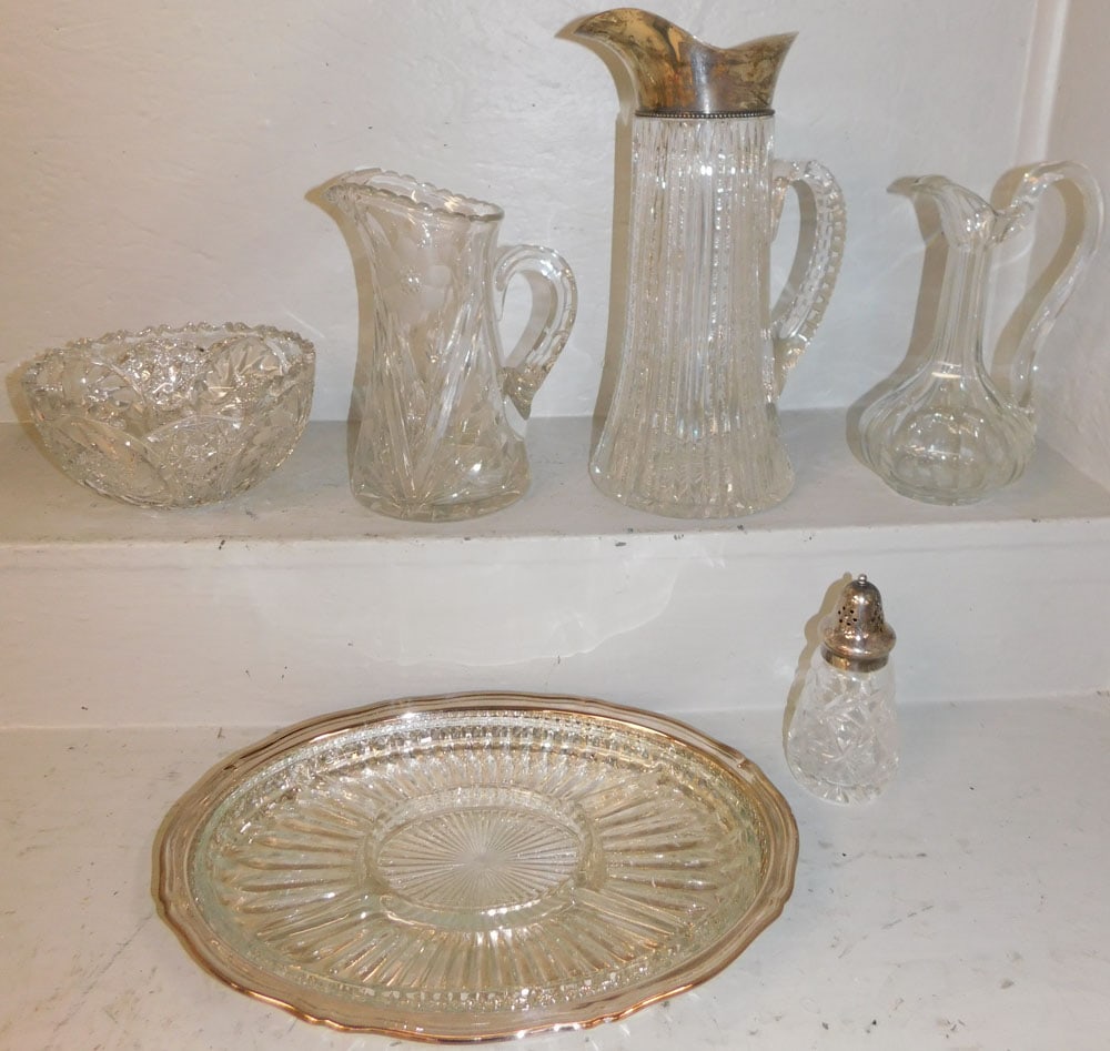 Lot of Cut Glass Items, (Signed Muffineer) (1 of 4)