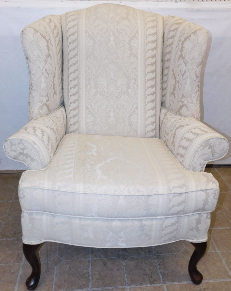 Upholstered Wing Back Arm Chair (1 of 6)