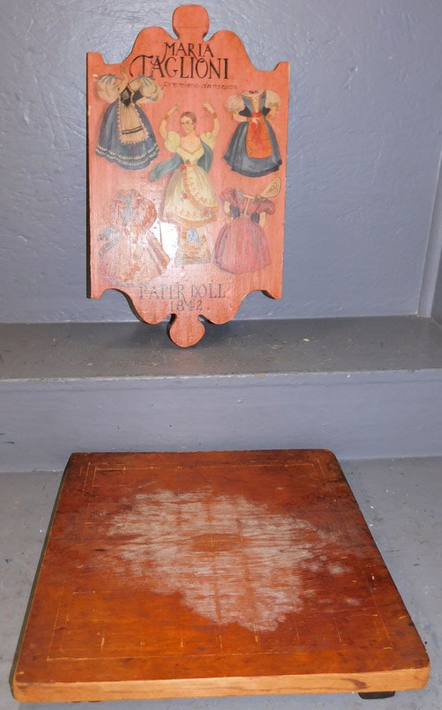 Painted Doll Sign & Pine Cutting Board (1 of 4)