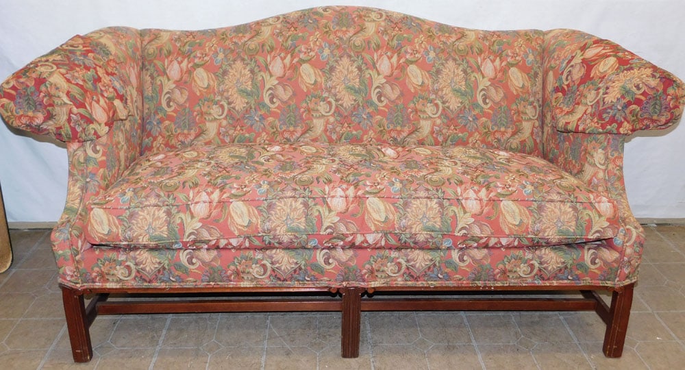 Upholstered Camel Back Chippendale Style Sofa by Hickory Chair (1 of 4)