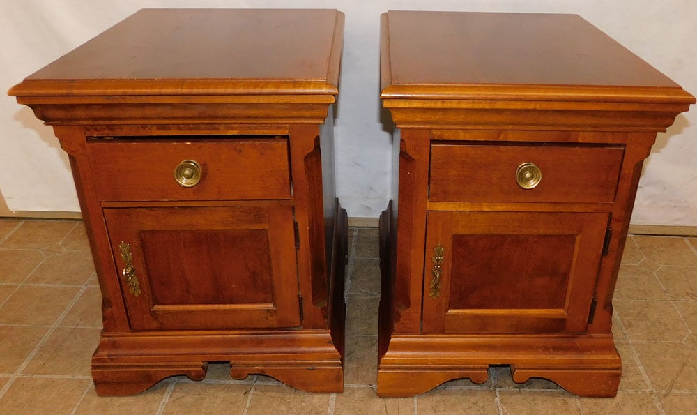 Pair of Cherry Night Stands by Broyhill (1 of 7)