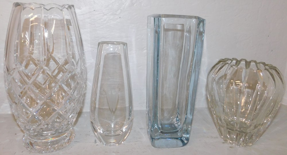 Lot of Crystal Vases, (3 Signed Strombergshyttan) (1 of 5)