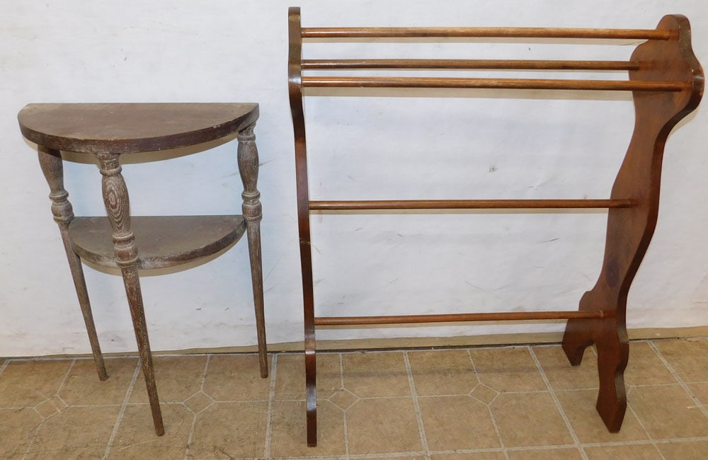Pine Towel Rack & Diminutive Oak Console (1 of 7)