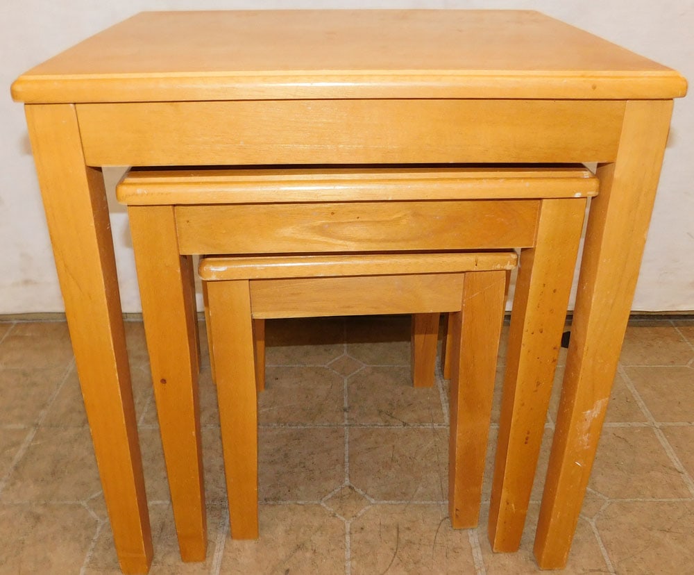 Three Mahogany Nesting Tables (1 of 3)