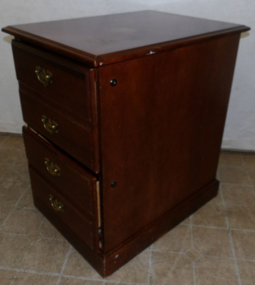 Cherry 2 Drawer Filing Cabinet (1 of 3)