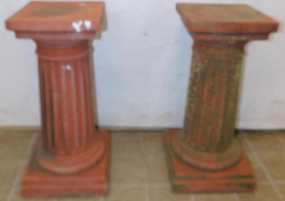 Pair of Decorative Yard Pedestals (1 of 4)
