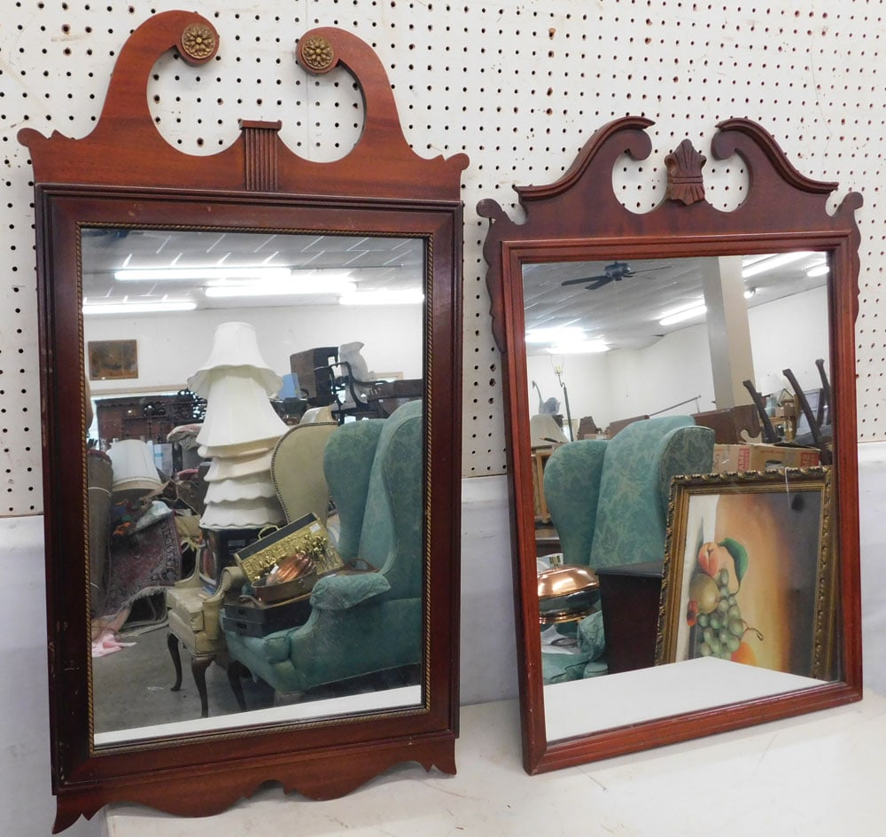 2 Mahogany Framed Mirrors (1 of 6)