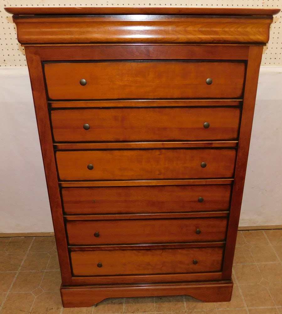 Cherry 7 Drawer Tall Chest (1 of 5)