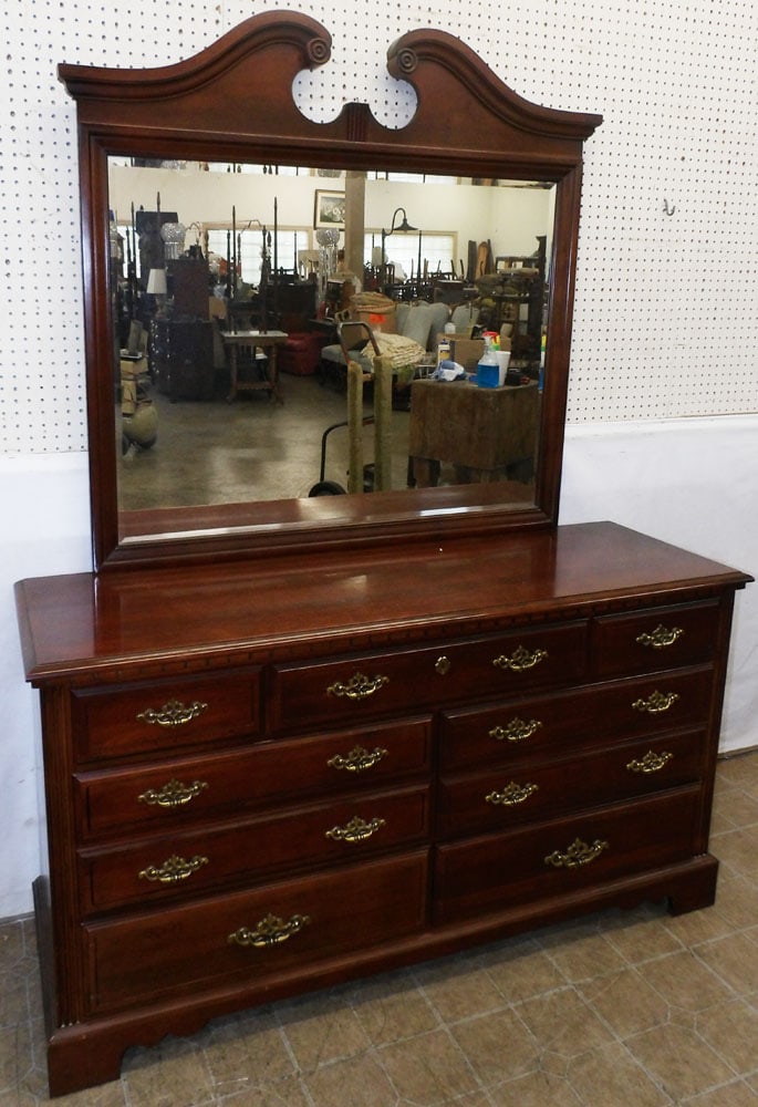 Cherry Dresser with Mirror (1 of 7)