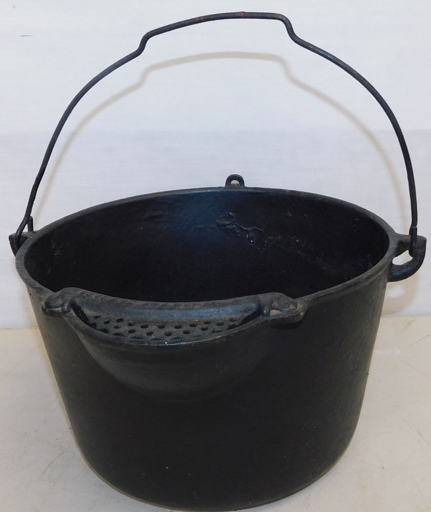 Antique Painted Cast Iron Pot (1 of 4)