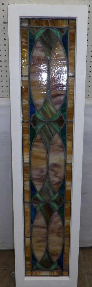 Antique Leaded Stain Glass Window Panel (1 of 3)