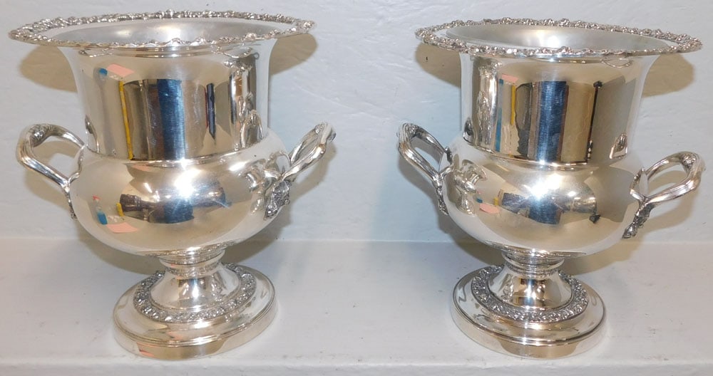 Pair of Silverplated Champagne Buckets (1 of 7)