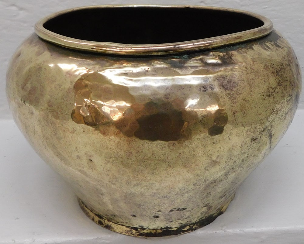 19th Century Hammered Brass Jardiniere (1 of 4)