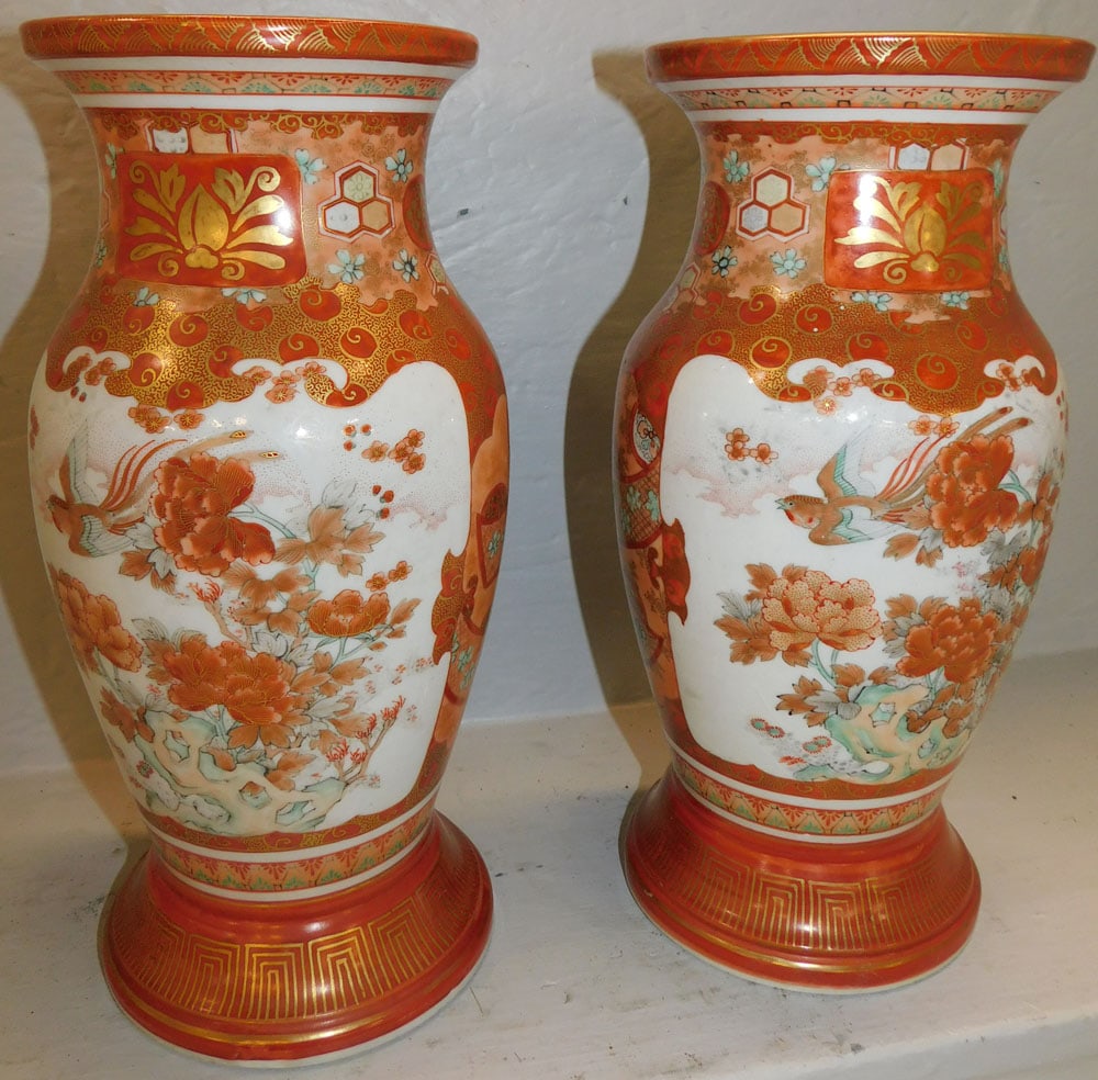 Pair of 19th Century Satsuma Vases (1 of 4)