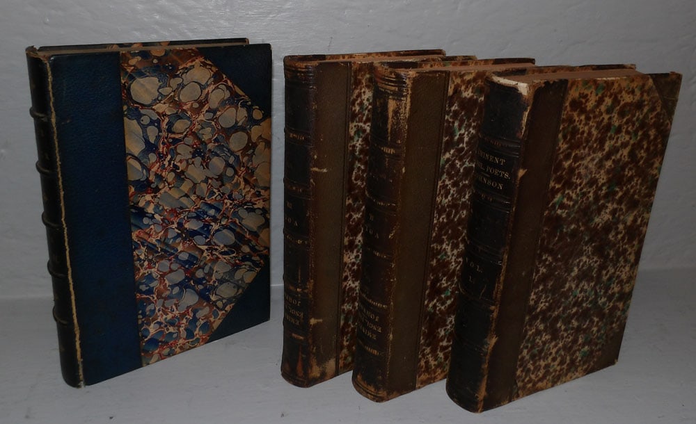 3 Leather Bound Volumes of Johnson Samuel Dated 1819 & 1 Volume by Alexandre Dumas Dated 1893 (1 of 5)