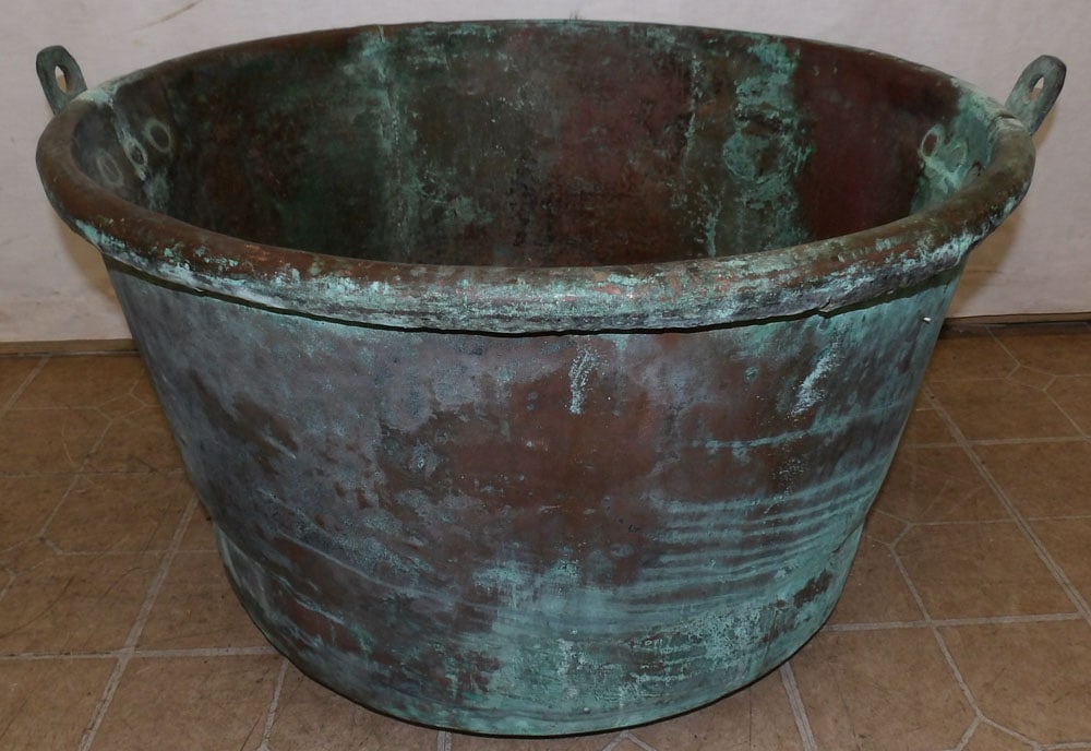 Large 19th Century Handmade Copper Pot (1 of 5)