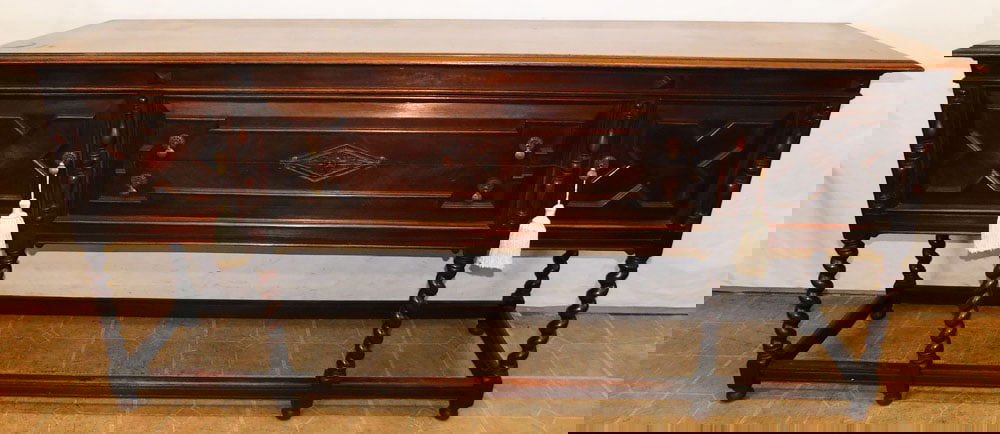 antique walnut barley twist side board (1 of 5)