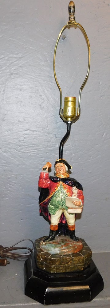 royal Doulton figural porcelain lamp (1 of 3)