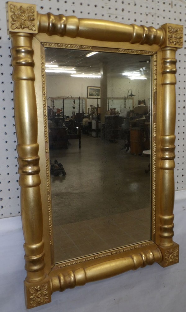 19th century gilded frame Sheraton mirror (1 of 4)