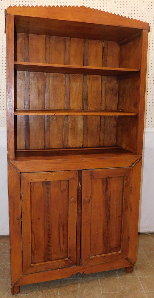 antique primitive cherry open top wall cupboard (1 of 3)