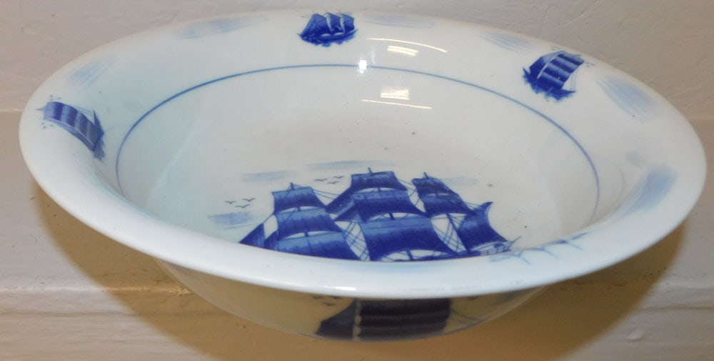 ships paint decorated porcelain bowl by Nantucket Distributing (1 of 3)