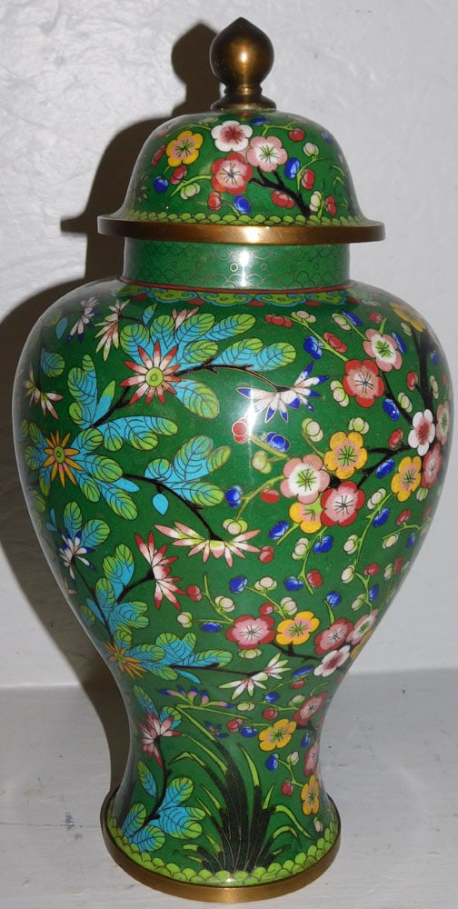 Cloisonne Covered Urn (1 of 3)