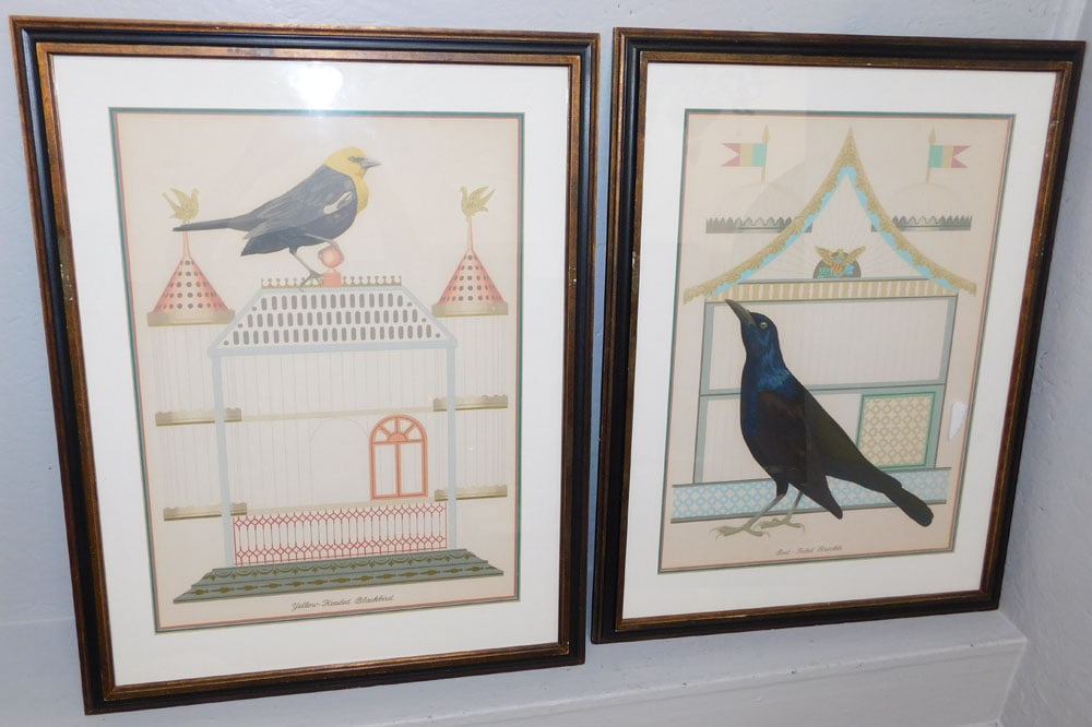 Pair of Framed Bird Prints (1 of 6)
