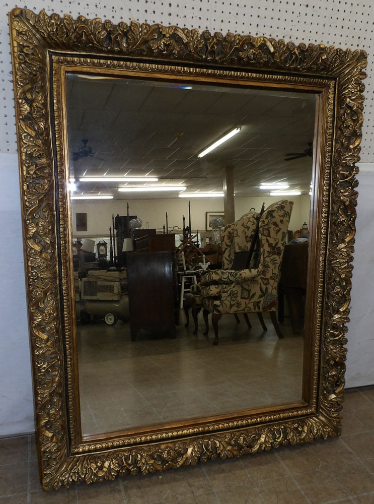 Large Gilded Frame Bevel Edge Mirror (1 of 5)