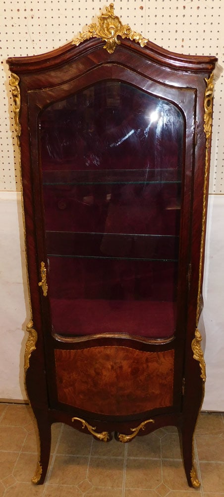 French Mahogany Curio Cabinet with Bronze Mounts (1 of 9)