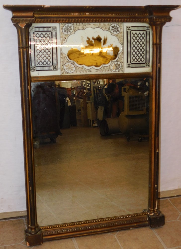 19th Century Gilt & Eglomise Mirror (1 of 3)