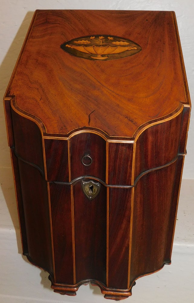 19th Century Mahogany Knife Box with Original Fittings (1 of 6)