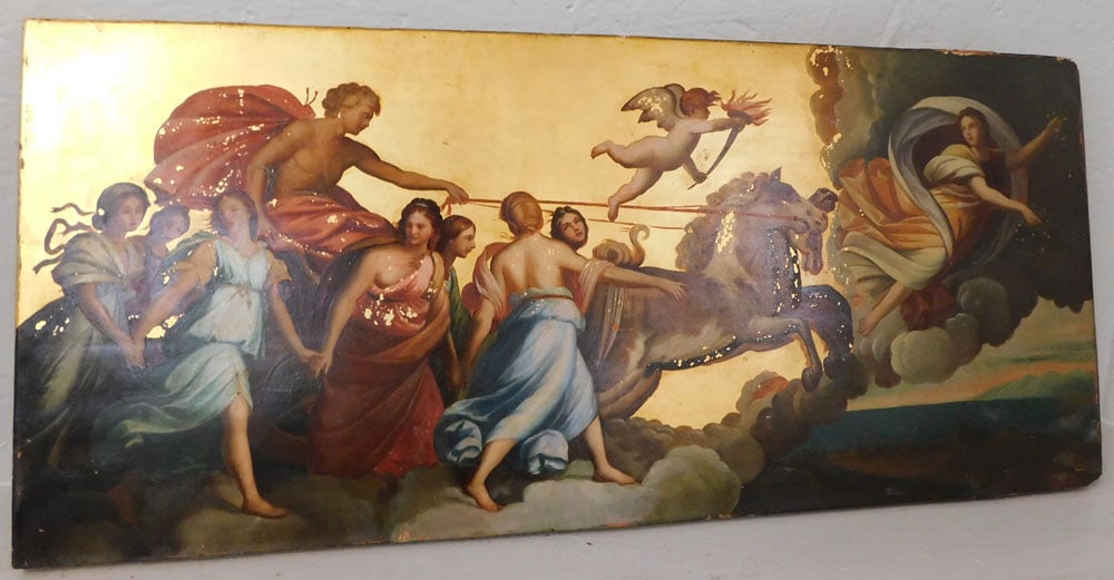 Antique Painted Wood Panel (1 of 5)