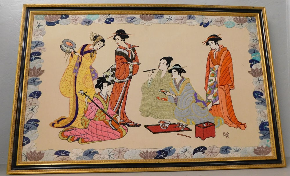 Framed Oriental Embroidery (1 of 5)