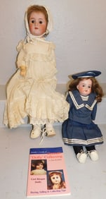 2 Antique German Bisque Head Dolls