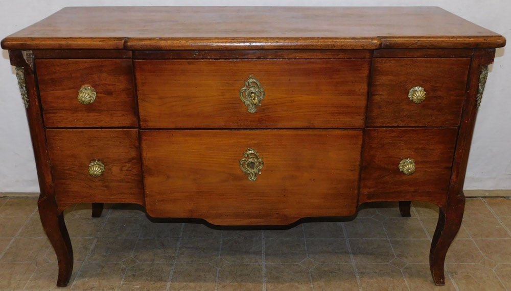 19th Century Walnut 2 Drawer French Commode (1 of 6)