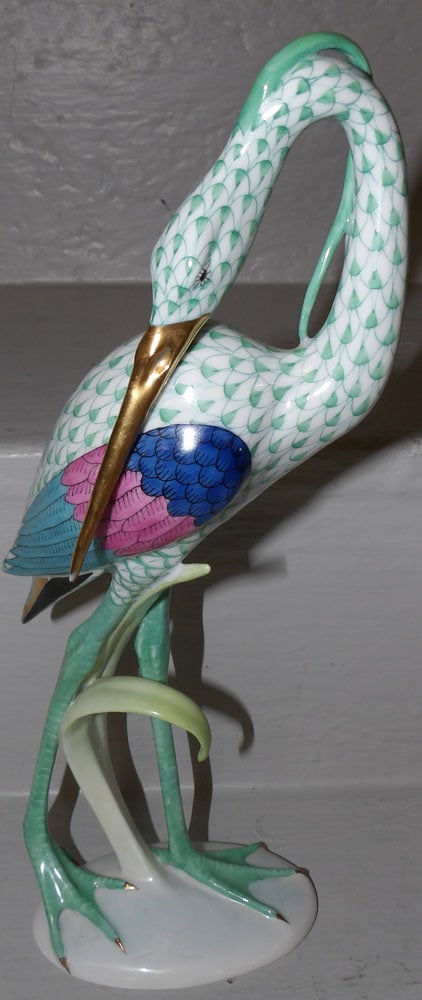 Herend Porcelain Heron (1 of 4)