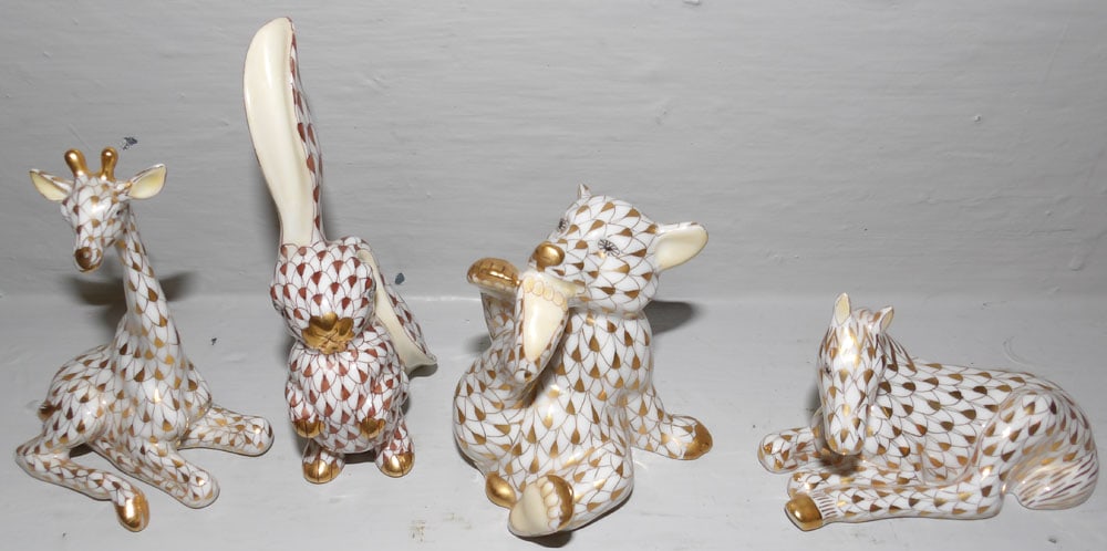 4 Herend Porcelain Figures (1 of 4)