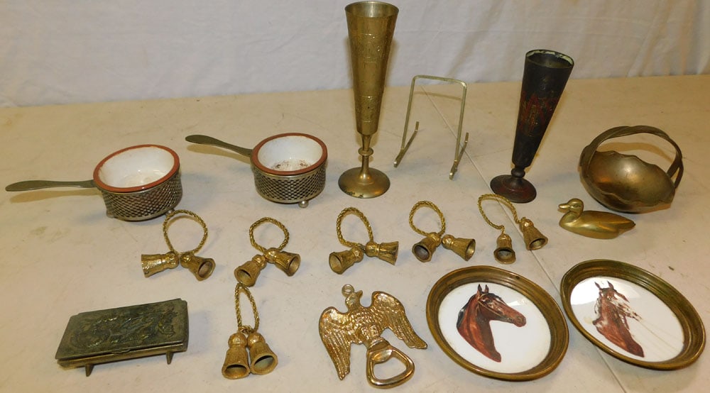 Lot of Oriental Brass, Bronze, & Porcelain Items (1 of 3)