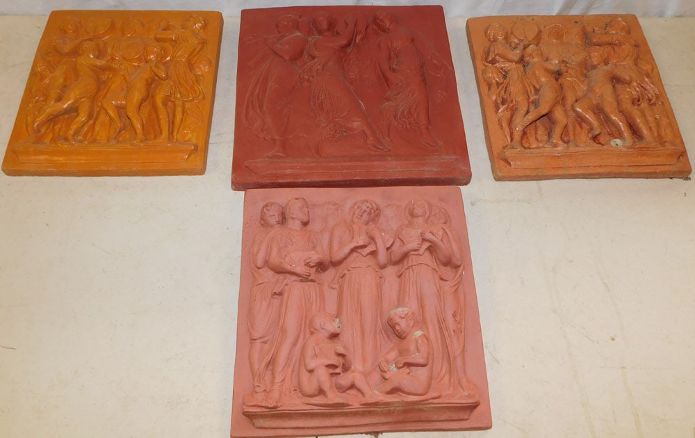 Painted Concrete Wall Plaques (1 of 4)